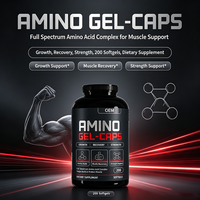 Gélules d'acides aminés à spectre complet pour le soutien quotidien des muscles et de l'énergie – Supplément premium d'acides aminés essentiels