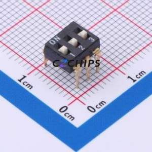 SM-03KP DIP Switch Through hole Component (THT) Switch ( Number of Switch Sections: 3 )( Lead Spacing: 2.54mm ) - Product Image 1