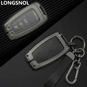 Zinc Alloy Car Key Case Cover Metal Keys Bag Keychain Protection Shell Car-styling Decorative For Toyota Accessories