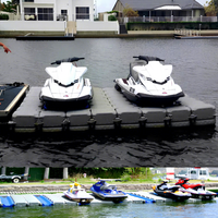 Cubes de quai flottant individuels en HDPE 500x500x400mm, ponton de haute qualité pour jet ski, capacité de charge de 350kg/m pour embarcations personnelles