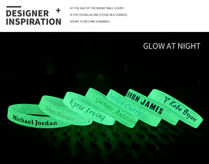 กำไลข้อมือซิลิโคนพิมพ์โลโก้ตามสั่ง สายรัดข้อมือยางซิลิโคนแบบกำหนดเองได้ - Product Image 6