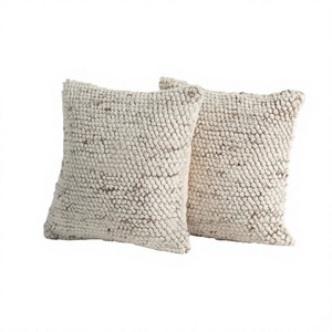 Housse de coussin carrée tuftée en tissu uni, style minimaliste, lavable, coussin décoratif pour l'intérieur de la maison - Product Image 1