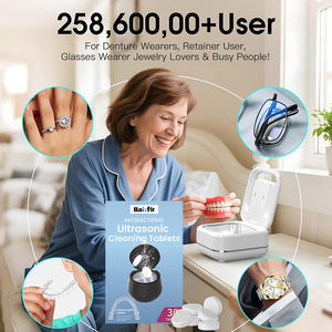 Utilisation du double effet de nettoyage en profondeur par ultrasons dans l'élimination des taches Solution de nettoyage de retenue combinée Comprimés de nettoyage ultrasonique pour prothèses dentaires - Product Image 6
