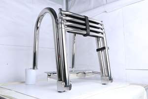 Suministro de fábrica, estante telescópico de acero inoxidable marino, Barco multiusos marino, escalera plegable de 4 escalones - Product Image 4