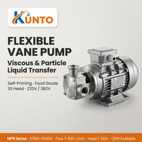 Pompe à turbine flexible SUS304 30-200L/min auto-amorçante pour transfert de produits chimiques, huiles, boues et fluides visqueux OEM ODM
