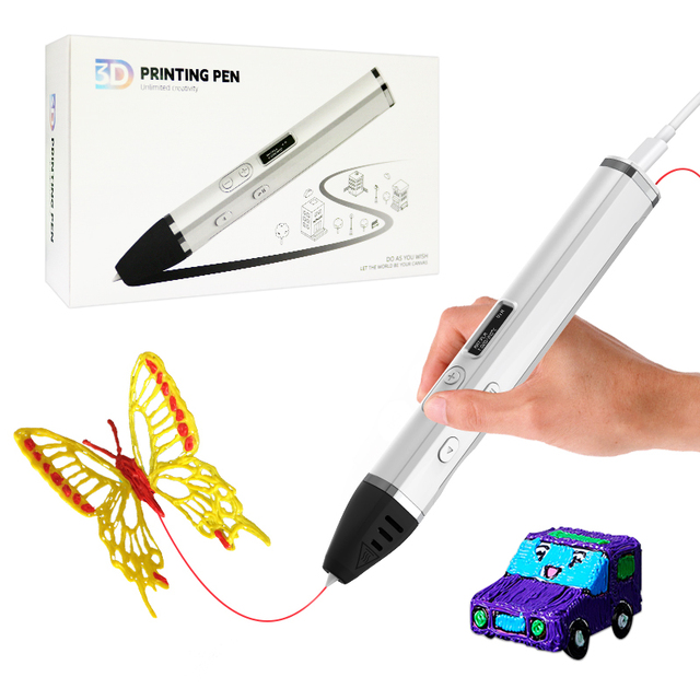 3D Drawing Printing Pencil With PLA Filament 3D Printing Pen Set OLED Temperature Display Pen 3D Printer Drawing Pen for Kid