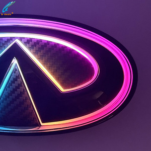 Luz de Emblema de Coche de Carbono RGBW LED Nueva de 12V de Alto Brillo Impermeable Controlada por Aplicación para Infiniti Q50 Q50L 2014-2021 Accesorios de Automóvil - Product Image 4