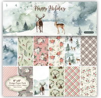 Fghgf — lot de papier scrapbooking personnalisés, motifs joyeux vacances, scrapbooking, papel, fait à la main, arrière-plan, bricolage artisanal, 24 feuilles