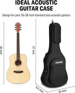 Muestra Gratuita de Funda para Instrumento Musical de Moda, con Acolchado de Terciopelo en el Interior, Fundas para Guitarra Acústica, Funda para Conciertos con Soporte Trasero - Product Image 5