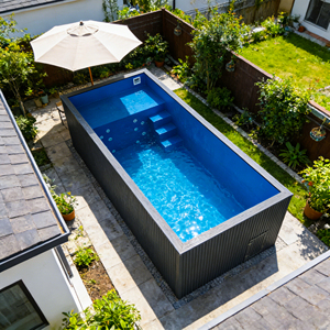 Piscine et spa portables en fibre de verre de 15 pieds avec toit, équipement en promotion, piscine à débordement, piscine conteneur - Product Image 4