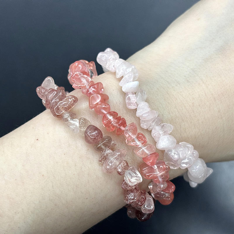[ความรัก] Cherry QUARTZ (syn.) + Rose Quartz + strawberry QUARTZ
