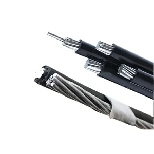Câble aérien isolé ABC 0.6/1kv XLPE 1 2 3 4 5 6 AWG conducteur en aluminium