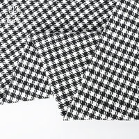 Günstiger Hochwertiger 15% Wolle 85% Polyester 350GSM Gewebter Hahnentritt-Stoff Antistatisch Winddicht Umweltfreundlich für Mäntel