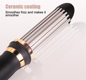 Lisseur et bigoudi de cheveux 2 en 1, <span class=keywords><strong>fer</strong></span> plat anti-brûlure d'air froid, design unique, 2 en 1 - Product Image 6