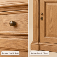 Bureau de direction français OEM&ODM avec tiroirs et armoire, bureau à piétement en chêne patiné pour bureau à domicile, bureau de direction classique pour maison et hôtel