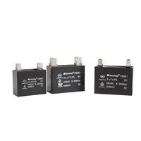 Condensateur de fonctionnement Cbb61 450V avec fils et broches pour moteur de ventilateur