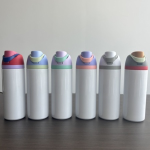 RTS 24oz Eco-Friendly Sublimation Stainless Steel Bottles <b>with</b> Portable Handle Sip <b>Lids</b> <b>and</b> <b>Straws</b> Sports Drinking <b>Cups</b> - Product Image 6