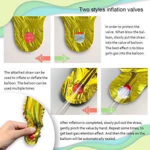 2 Pcs Giant Standing Soccer <strong>Balloon</strong> and 1 Pcs Happy Birthday Banner for Birthday Sports Retirement Soccer Birthday Globos - Product Image 2