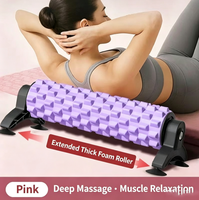 Rouleau de massage en mousse à ventouse stable, design à picots, pour soulagement des douleurs dorsales et musculaires des jambes, récupération à domicile et en salle de sport