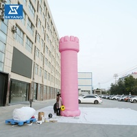 Arche gonflable rose personnalisée pour la décoration d'entrée de mariage en extérieur ou la promotion de marque lors d'événements et de fêtes