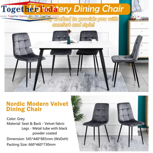Chaises de salle à manger rembourrées en acier inoxydable, design moderne, élégant et luxueux, colorées, pour restaurant, cuisine, salle à manger - Product Image 6