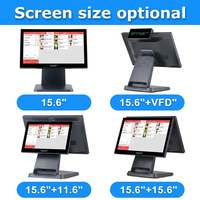 Sistema POS Personalizado Todo en Uno, Pantalla Táctil de 15.6'', Caja Registradora con Windows, Máquina POS para Pedidos y Pagos para Negocios Minoristas