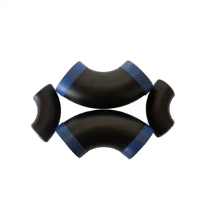 Beliebtes Design Rohre Rohre Einrichtung 90 Grad schwarze Farbe nahtlose Kohlenstoffstahl-Elbogen Rüssel edelstahl geschweißter Ellbogen langer Ellbogen