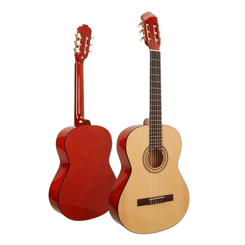 39 इंच शास्त्रीय गिटार शुरुआती सस्ते मूल ध्वनि गिटार फैक्टरी थोक अनुकूलित OEM लोगो