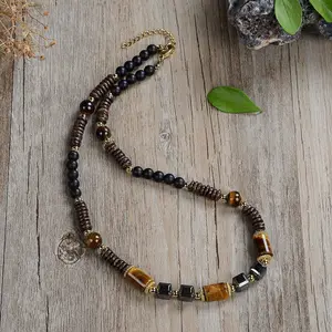 Kalung doa Tie Akuma Irak Islami rosario tasbih 99 kalung Buddha kayu