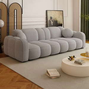 Sofá Pequeño de Tela Estilo Crema para Apartamentos Pequeños y Salas de Estar de Alquiler, Sofá Popular en Línea - Product Image 2