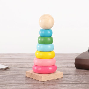 Rainbow <strong>Stacker</strong> Toys <strong>Wooden</strong> <strong>Ring</strong> Educational Toy Kids Stacking Blocks <strong>Wooden</strong> Rainbow Stacking <strong>Rings</strong> Toddler Stacking Toys - Product Image 3