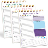 Bloc-notes spirale A5 pour professeur avec calendrier de cours, liste de tâches quotidiennes et suivi d'hydratation – Cadeau idéal pour les éducateurs