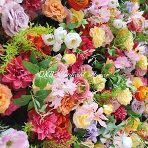 DKB - Fondo de Pared de Flores de Seda 5D Personalizado, Diseño Enrollable de 8 pies x 8 pies, Colores Personalizables para Decoraciones de Bodas y Graduaciones - Product Image 6