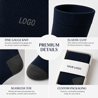 Chaussettes de travail pour hommes en coton premium Glacier, respirantes, anti-transpiration, avec logo personnalisé, OEM, vente en gros, chaussettes de bureau
