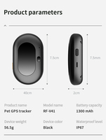 Collar con Rastreador GPS 4G para Mascotas V41, Ubicación en Tiempo Real, Resistente al Agua IP67, 1300mAh, SOS, Monitor de Voz, Aplicación