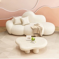 Canapé nuage de luxe léger nordique crème vent salon petit canapé créatif en cachemire canapé en velours
