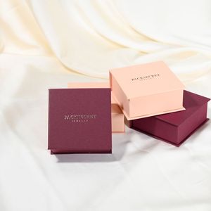 PackSecret Custom Design Red Wine <b>Book</b> Style Jewelry Box High Quality Gold Logo Magnet Closure for Earrings Jewelry Gift <b>Boxes</b> - Product Image 2