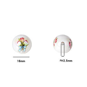 Perles rondes en acrylique de 16 mm, peintes de couleurs mélangées, en forme de tulipe, pour stylos DIY, colorées et tendance, faible MOQ - Product Image 2