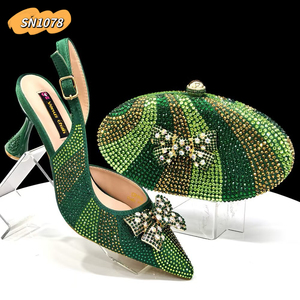 Mới Nhất Pha Lê Giày Phù Hợp Với Túi 2025 Phi Đen Thấp Gót Giày Và Túi Thiết Lập Bán Hàng - Product Image 6