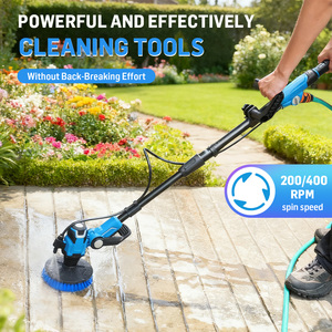 Vertak 20V bürstenloser Motor boden wäscher, elektrischer Leistungs reiniger mit Wäscher kopf für Fliesen-, Holzboden-und Terrassen reinigung - Product Image 2