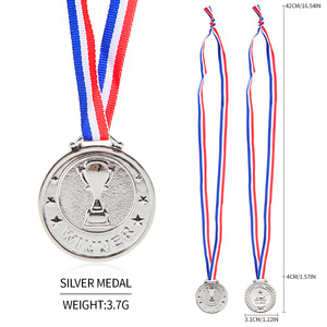 <span class=keywords><strong>Precio</strong></span> bajo Medalla Props Ganador Premio Medallas Niños Plástico Cobre Plata <span class=keywords><strong>Oro</strong></span> Premio Medallas con cinta para el cuello Fiesta Juego deportivo Favor - Product Image 4