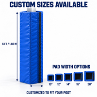 Protections pour poteaux de rugby en mousse PU haute densité, rembourrage de sécurité en PVC avec logo et service d'impression personnalisés