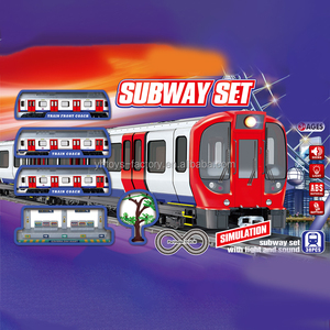 B/O Điện Tàu Điện Ngầm Thiết Lập ABS Chất Liệu Đường Sắt Khe Cắm Đồ Chơi Tốc Độ Cao Theo Dõi Với Đầu Máy Ánh Sáng Âm Thanh Cho Bé Trai Cô Gái Món Quà - Product Image 4