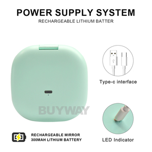 Có Thể Gập Lại Du Lịch Make Up Gương Với Ánh Sáng LED Xách Tay 5x Magnifying Gương Cho Trang Điểm Túi Gương Cá Nhân Tùy Chỉnh Gương - Product Image 2