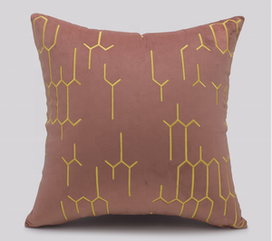 Fodera per cuscino decorativo <span class=keywords><strong>rosa</strong></span> in velluto ricamato, morbida, quadrata, tinta unita, per divano - Product Image 2