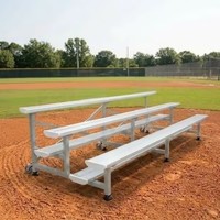 Tribunes de gymnase portables en aluminium, 3 rangées, 30 sièges, 15 pieds, avec marches antidérapantes, assemblage par boulons, pour gymnases scolaires, usine OEM