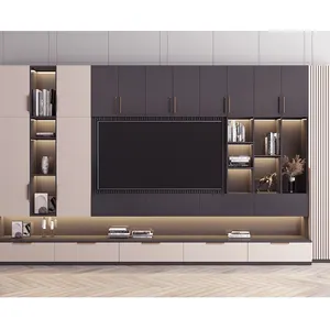Foshan Whole House Custom Furniture Aluminum Alloy Living Room Bedroom New Floor-standing TV Cabinet