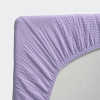 Draps de lit de bébé en mousseline respirante OEM Draps de lit de bébé en mousseline de coton super doux Housses de lit de bébé Accessoires de literie pour bébé