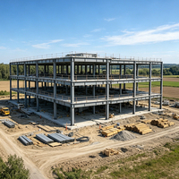 Bâtiment en structure métallique de grande hauteur, projet commercial et résidentiel préfabriqué à plusieurs étages, conception personnalisée