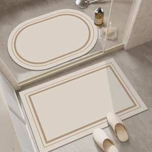 0154 Nouveau matériau, support en caoutchouc, tapis <span class=keywords><strong>de</strong></span> cuisine en diatomite, ensemble <span class=keywords><strong>de</strong></span> 2 tapis <span class=keywords><strong>de</strong></span> salle <span class=keywords><strong>de</strong></span> <span class=keywords><strong>bain</strong></span>, tapis <span class=keywords><strong>de</strong></span> <span class=keywords><strong>bain</strong></span> - Product Image 1